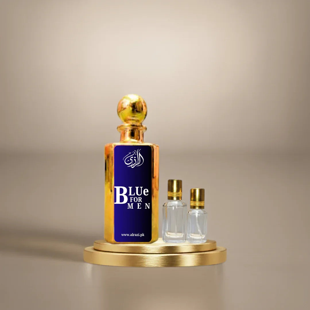 Blue Men Attar for Men – Fresh Aquatic Citrus Arabic Attar - Al-Razi