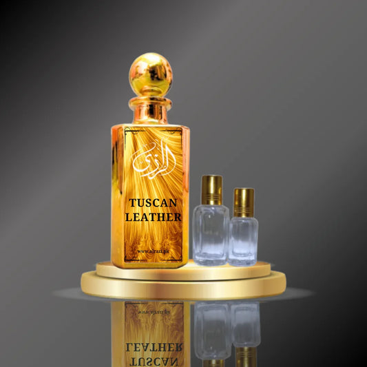 Tuscan Leather Attar for Men – Rich Leather Woody Arabic Attar - Al-Razi
