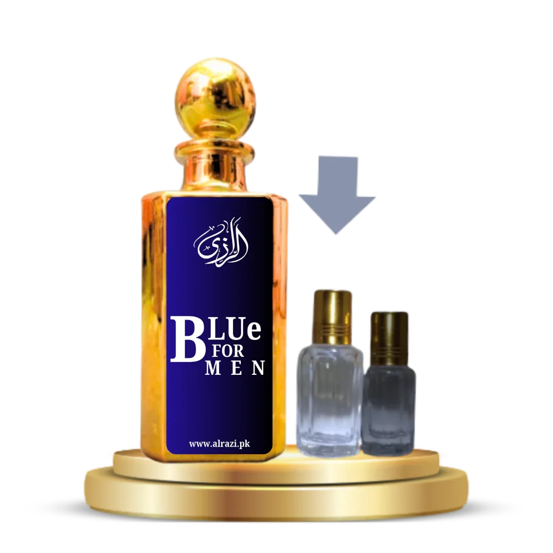 Blue Men Attar for Men – Fresh Aquatic Citrus Arabic Attar - Al-Razi