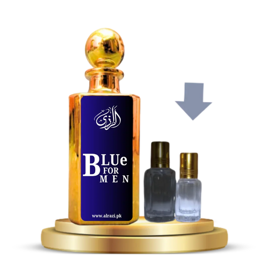 Blue Men Attar for Men – Fresh Aquatic Citrus Arabic Attar - Al-Razi