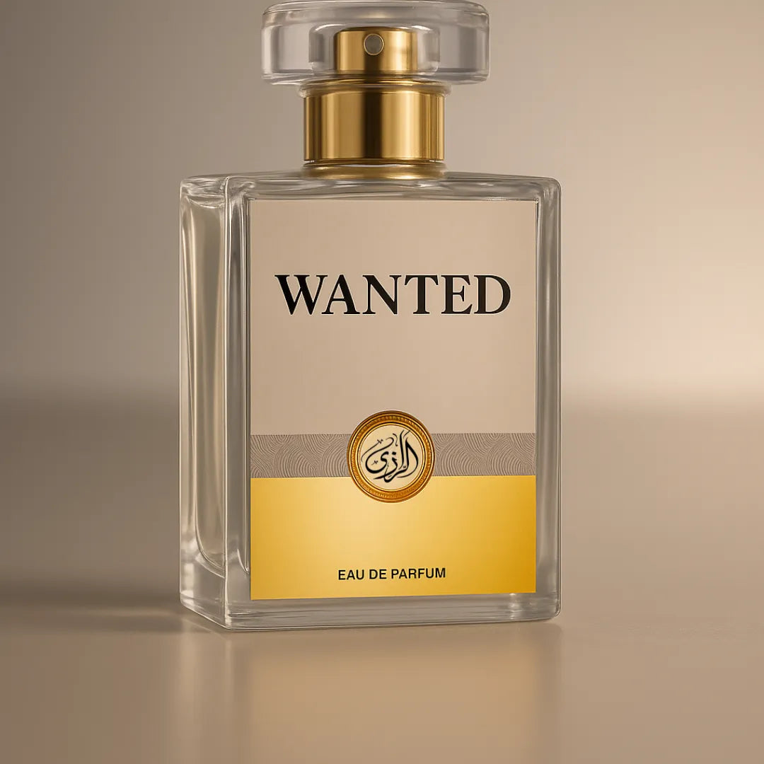Wanted Perfume for Men spicy woody oriental fragrance bottle by Alrazi
