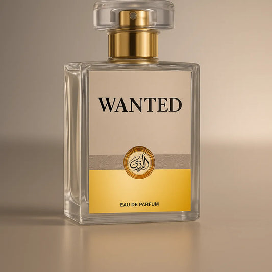 Wanted Perfume for Men spicy woody oriental fragrance bottle by Alrazi