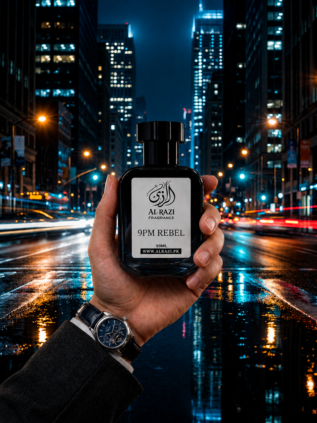 Al-Razi 9PM Rebel Perfume for Men – Long Lasting Fragrance in Pakistan