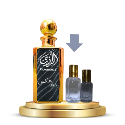 Man applying AKS attar oil on wrist – long lasting Black Hawk impression attar, alcohol-free perfume for prayer in Pakistan