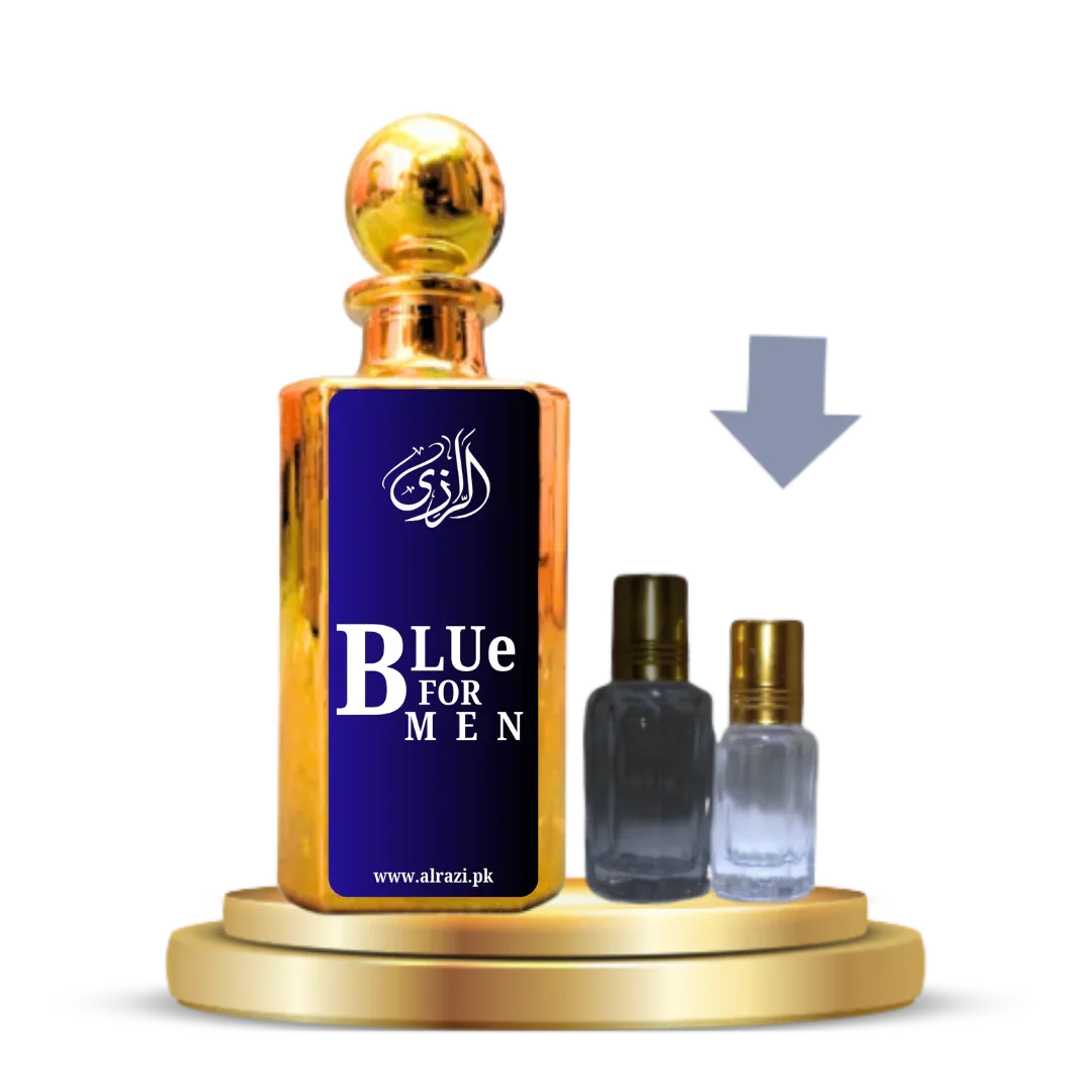 Blue Men Attar for Men – Fresh Aquatic Citrus Arabic Attar - Al-Razi